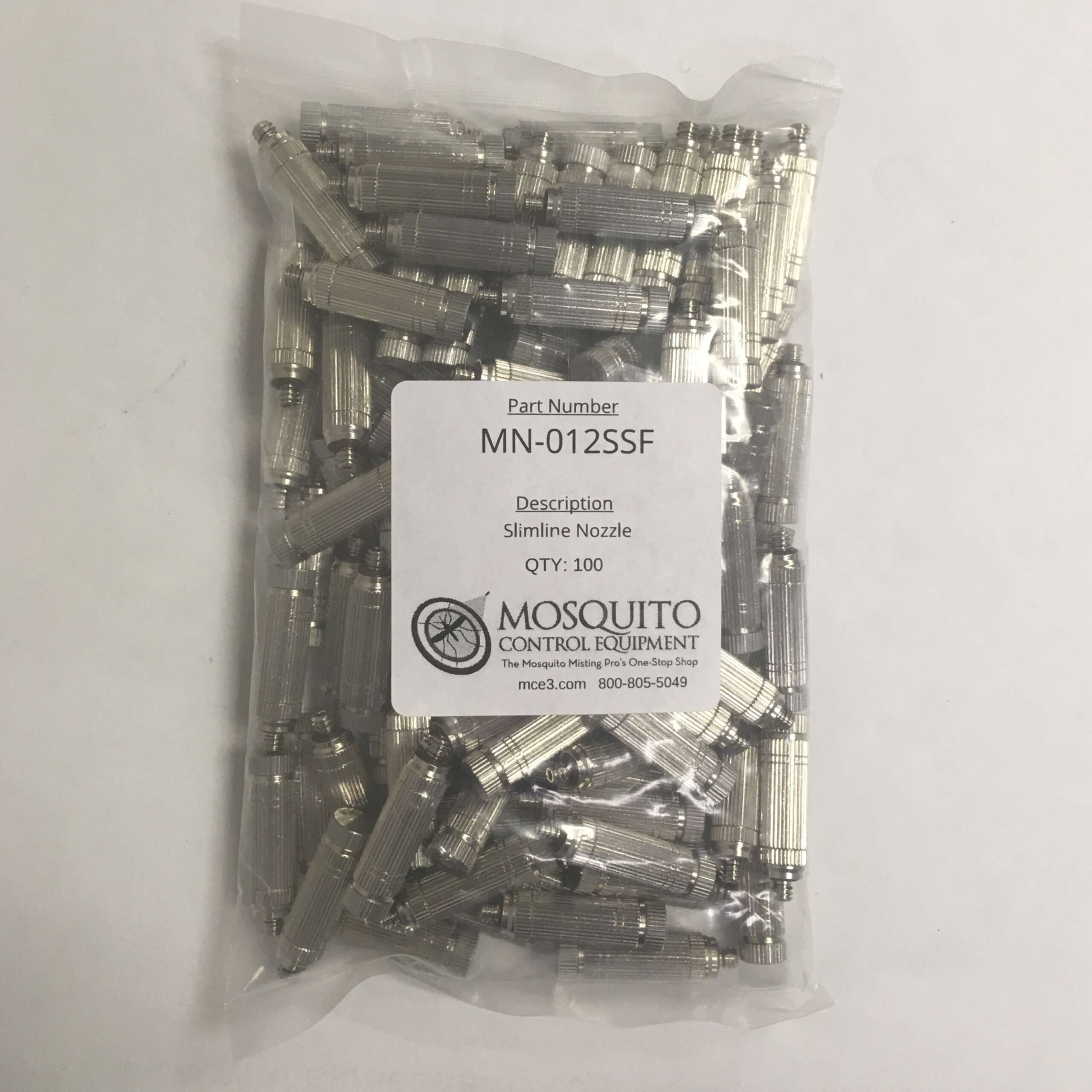 100 Mini-nozzles, Stainless Steel with filter, (MN012SSF-100 ...